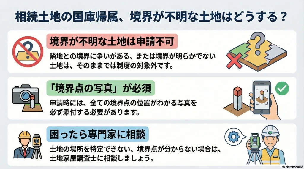 相続土地の国庫帰属、境界が不明な土地はどうする？