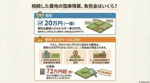 相続した農地の国庫帰属、負担金はいくら？