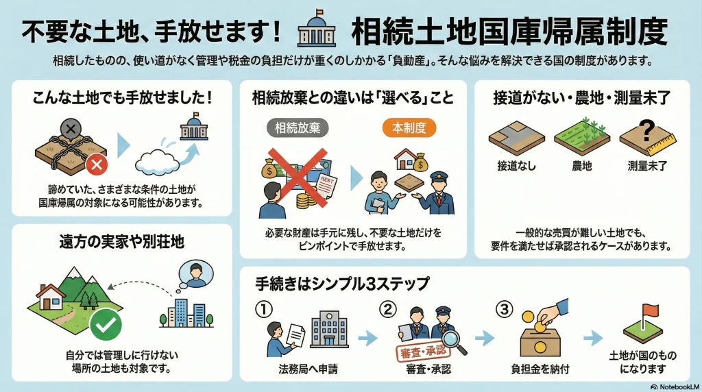 不要な土地、手放せます！相続土地国庫帰属制度