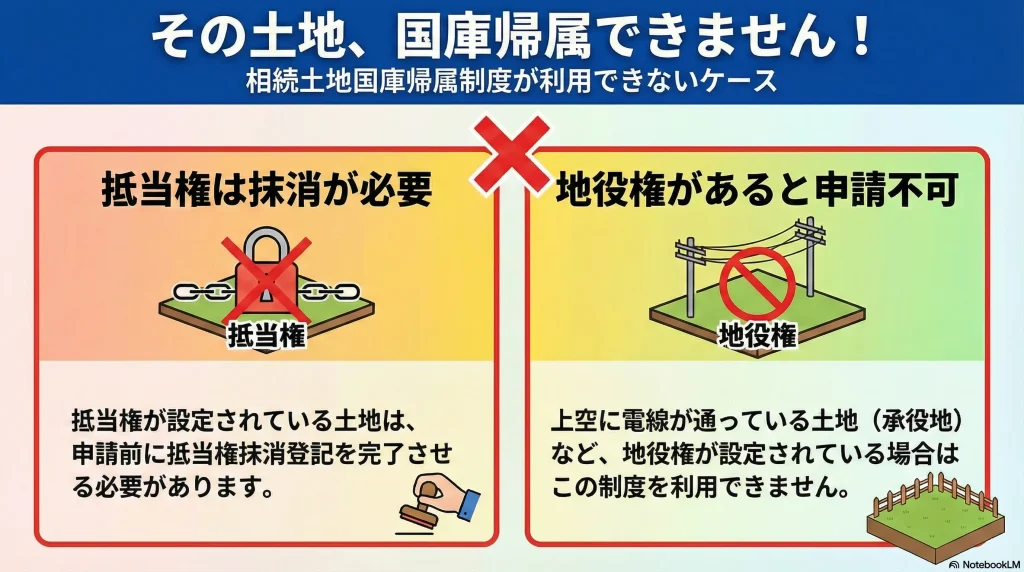 抵当権や地役権がある土地は要注意です！