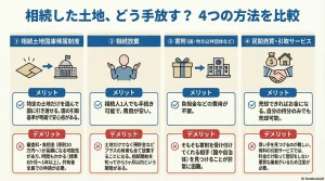 相続した土地、どう手放す？ ４つの方法を比較