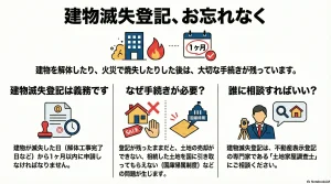 建物滅失登記、お忘れなく
