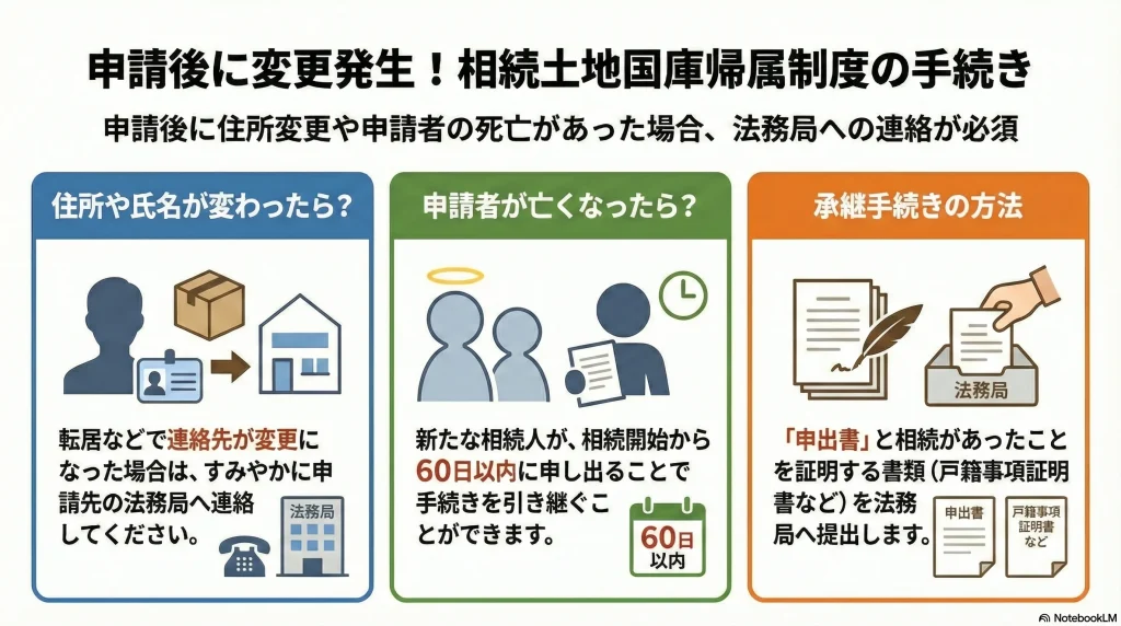 申請後に変更発生！相続土地国庫帰属制度の手続き