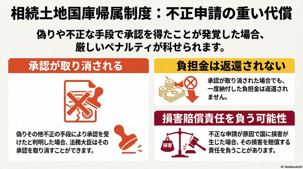 相続土地国庫帰属制度：不正申請の重い代償