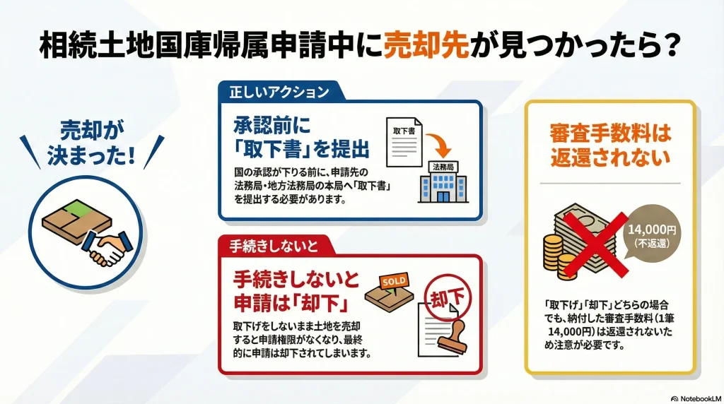 相続土地国庫帰属制度申請中に売却先が見つかったら？