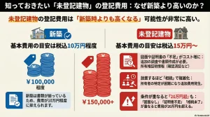知っておきたい「未登記他建物」の登記費用：なぜ新築より高いのか？