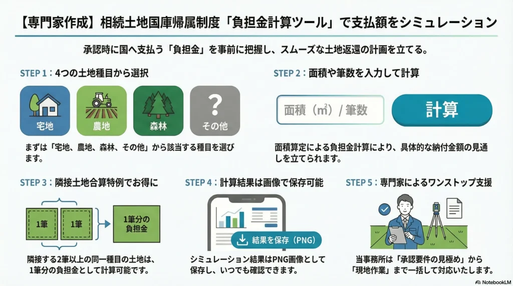 【専門家作成】相続土地国庫帰属制度「負担金計算ツール」で支払額をシミュレーション